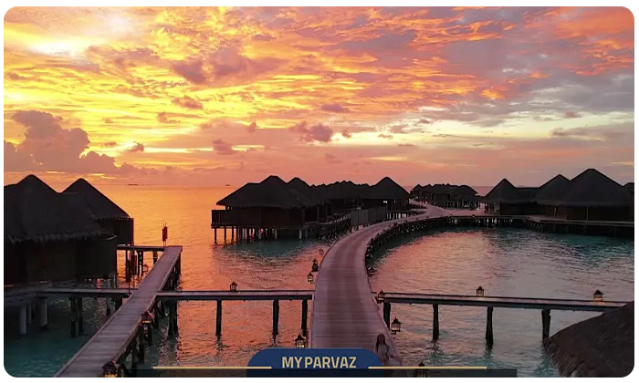 Sunset in the Maldives